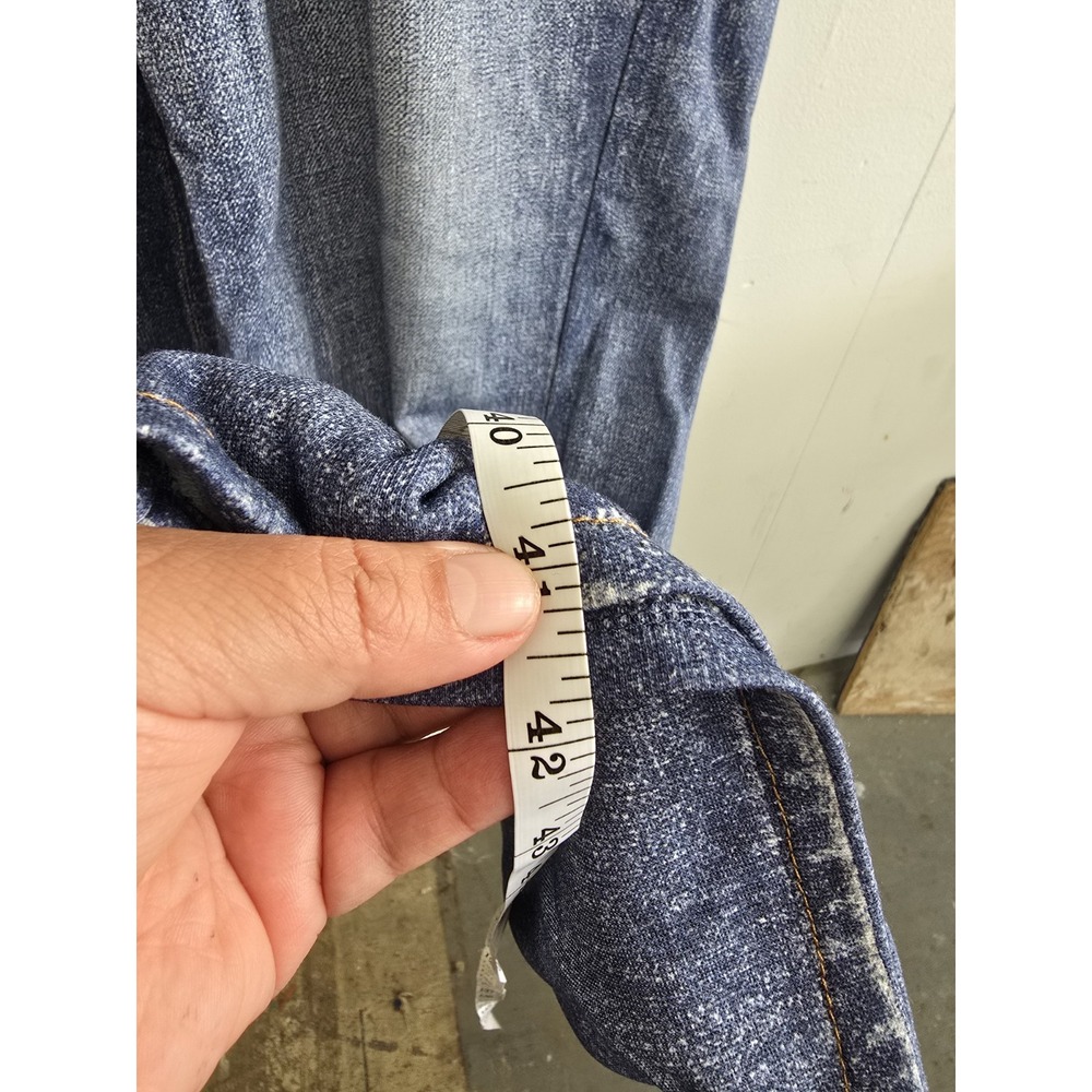 AnyBody Women's Plus 2X Indigo Wash Denim Effect French Terry Jeans - Picture 4 of 9